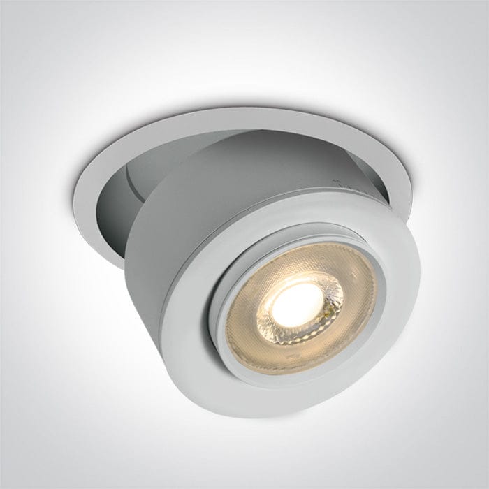 White 28W LED zoomable 15°-45° adjustable downlight with removable honeycomb. 



Supplied with 750mA driver. 



 One Light SKU:11128G/W/W