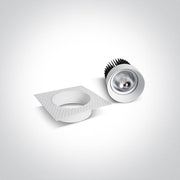 LED Downlight White Rectangular Cool White LED Dimmable 2200lm Aluminium One Light SKU:11130BT/W/C - Toplightco