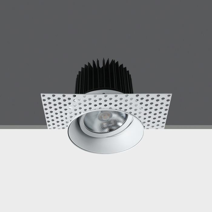 LED Downlight White Rectangular Cool White LED Dimmable 2200lm Aluminium One Light SKU:11130BT/W/C - Toplightco