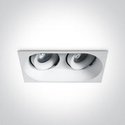 LED Spotlight White Rectangular Warm White LED Outdoor 350lm Aluminium One Light SKU:11207WD/W/W - Toplightco