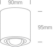 Wall & Ceiling Light Black Circular Dimmable Replaceable lamp 10W Aluminium One Light SKU:12105AB/B - Toplightco