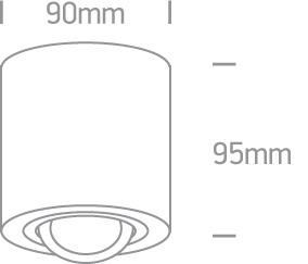 Wall & Ceiling Light Black Circular Dimmable Replaceable lamp 10W Aluminium One Light SKU:12105AB/B - Toplightco