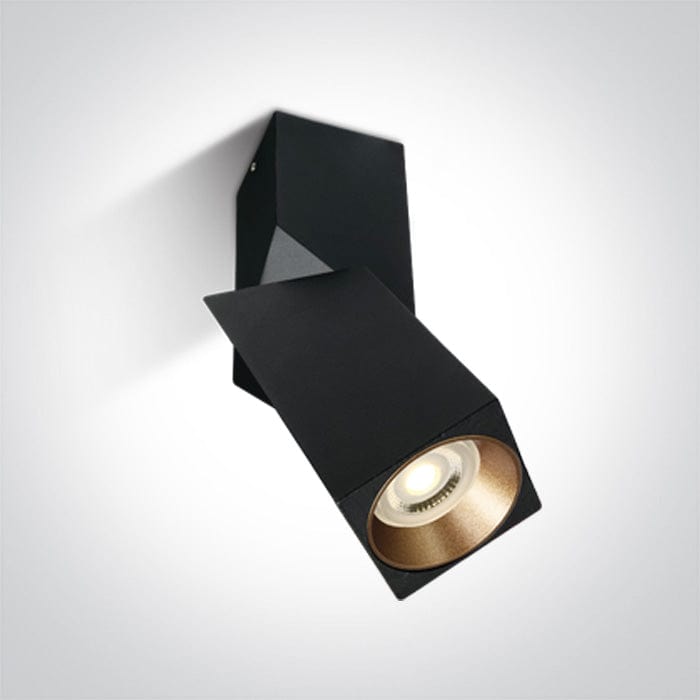 Black Adjustable Ceiling Light Gu10 10w Dark Light SKU: 12105E6/B - Toplightco