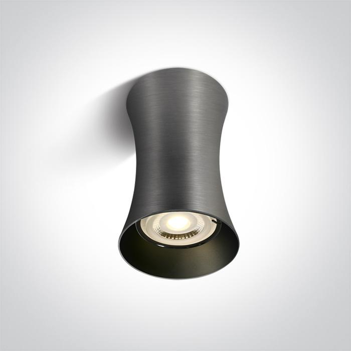 Wall & Ceiling Light Metal Grey Circular Replaceable lamp 10W Aluminium One Light SKU:12105F/MG - Toplightco