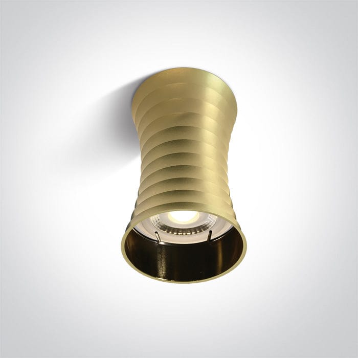 Ceiling Mounted Brushed Brass Gu10 10w 100-240v - Toplightco