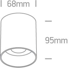 Wall & Ceiling Light Metal Grey Circular Replaceable lamp 10W Aluminium One Light SKU:12105N/MG - Toplightco