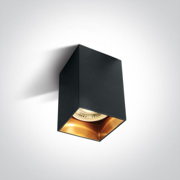 Wall & Ceiling Light Black Rectangular Replaceable lamp 10W Aluminium One Light SKU:12105NA/B - Toplightco