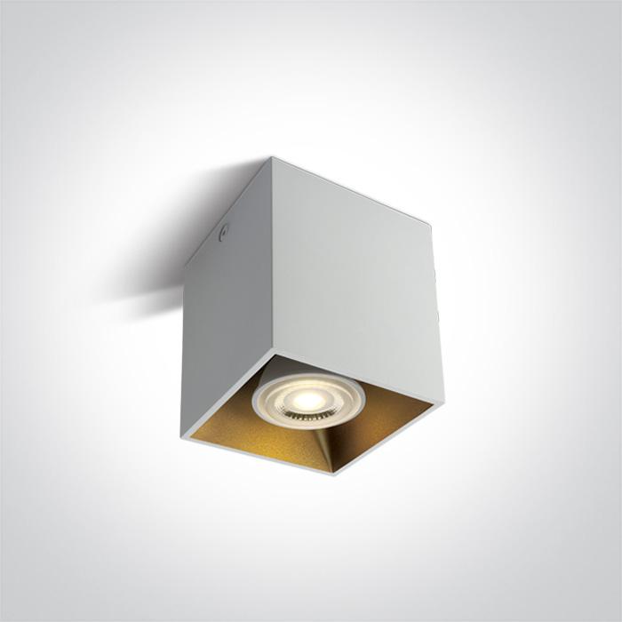 Wall & Ceiling Light White Rectangular Replaceable lamp 10W Aluminium One Light SKU:12105TA/W - Toplightco