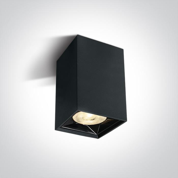 Wall & Ceiling Light Black Rectangular Warm White LED built in 480lm 6W Aluminium One Light SKU:12106B/B/W - Toplightco