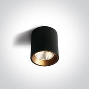 Wall & Ceiling Light Black Circular Warm White LED built in 500lm 7W Aluminium One Light SKU:12107K/B/W - Toplightco