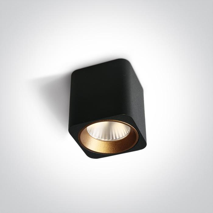 Wall & Ceiling Light Black Rectangular Warm White LED built in 500lm 7W Aluminium One Light SKU:12107KA/B/W - Toplightco