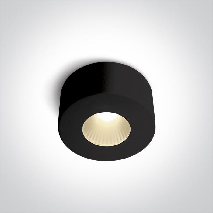 Wall & Ceiling Light Black Circular Warm White LED Dimmable LED built in 500lm 7W Aluminium One Light SKU:12107V/B/W - Toplightco