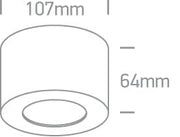 Black Cylinder Led 8w Warm White 230v Dark Light - Toplightco