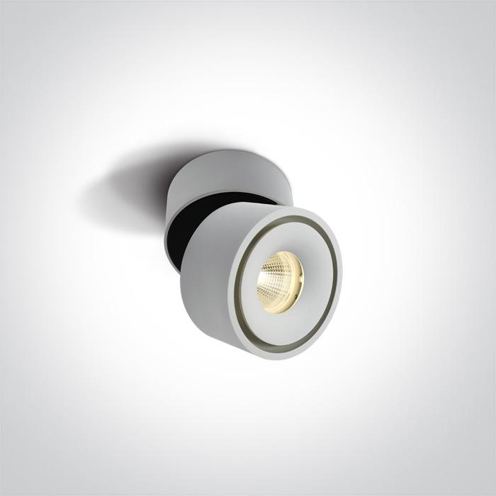 Wall & Ceiling Light White Circular Warm White LED built in 600lm 8W Aluminium One Light SKU:12108LA/W/W - Toplightco
