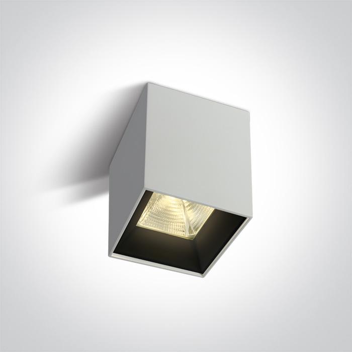 Wall & Ceiling Light White Rectangular Warm White LED built in 1200lm 15W Aluminium One Light SKU:12115HA/W/W - Toplightco