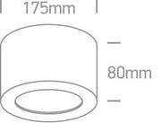 Wall & Ceiling Light White Circular Warm White LED built in 1100lm 16W Die Cast One Light SKU:12116FD/W/W - Toplightco