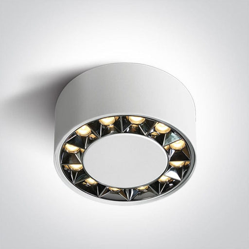 White 20W Surface ceiling spotlight, IP20.

Complete with 450mA driver.

 One Light SKU:12120X/W/W