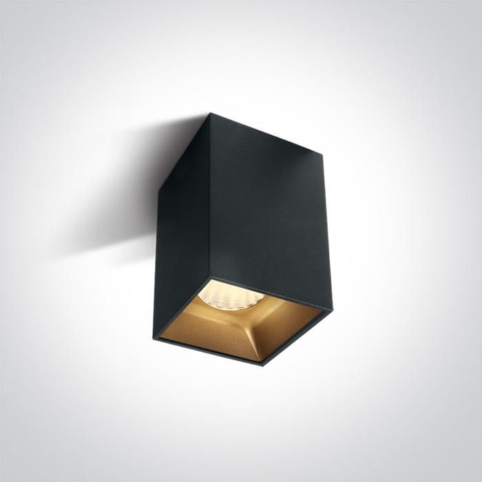 Wall & Ceiling Light Black Rectangular Warm White LED built in 1600lm 20W Die Cast + Plastic One Light SKU:12120ZA/B/W - Toplightco