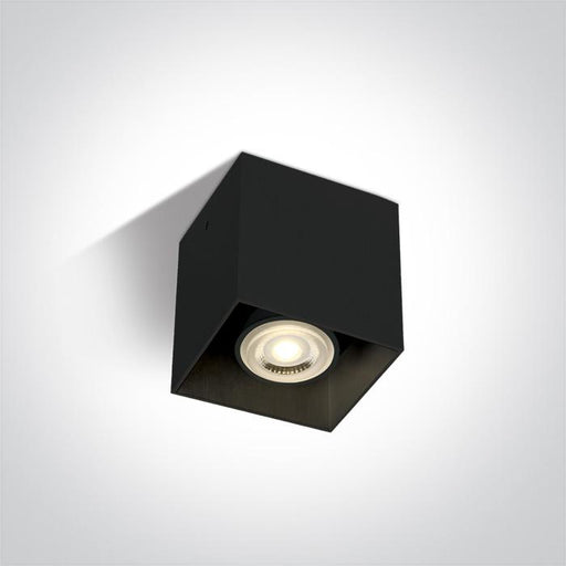 Wall & Ceiling Light Black Circular Replaceable lamp 50W Natural Aluminium One Light SKU:12134/B - Toplightco
