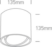 Wall & Ceiling Light White Circular Dimmable Replaceable lamp 75W Aluminium One Light SKU:12142/W - Toplightco