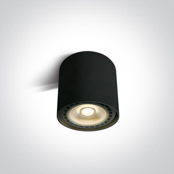 Wall & Ceiling Light Black Circular Replaceable lamp 15W Aluminium One Light SKU:12144/B - Toplightco