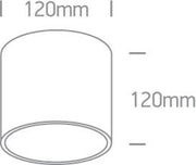 Wall & Ceiling Light White Circular Replaceable lamp 15W Aluminium One Light SKU:12144/W - Toplightco