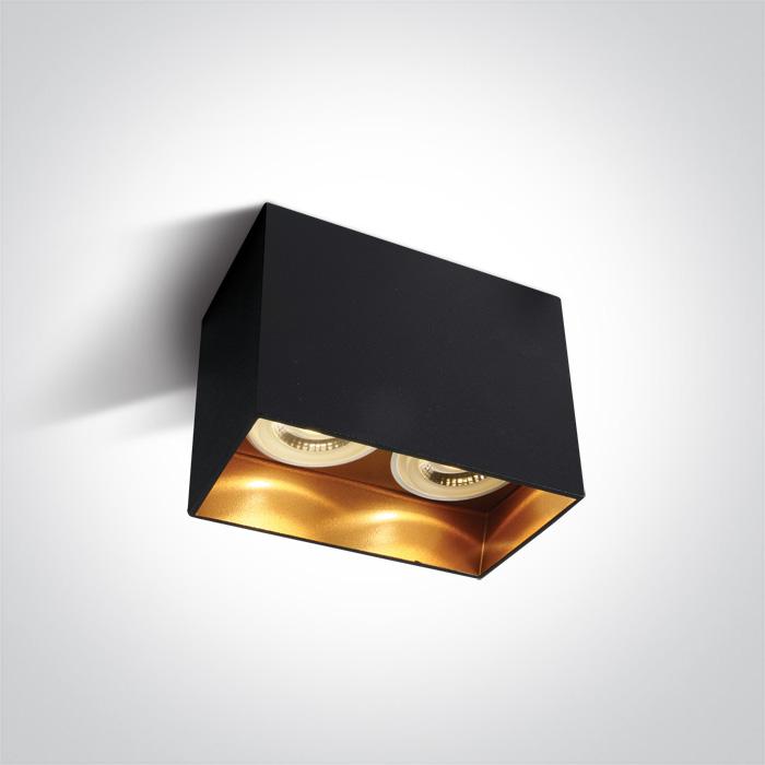 Wall & Ceiling Light Black Rectangular Replaceable lamp 10W Aluminium One Light SKU:12205NA/B - Toplightco