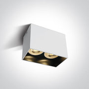 Wall & Ceiling Light White Rectangular Replaceable lamp 10W Aluminium One Light SKU:12205NA/W - Toplightco