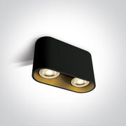 Wall & Ceiling Light Black Rectangular Replaceable lamp 2x10W Aluminium One Light SKU:12205T/B - Toplightco