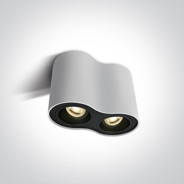 Wall & Ceiling Light White Circular Replaceable lamp 2x10W Aluminium One Light SKU:12205Y/W - Toplightco