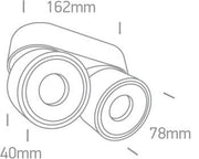 Wall & Ceiling Light White Circular Warm White LED built in 2x600lm 2x8W Aluminium One Light SKU:12208LA/W/W - Toplightco