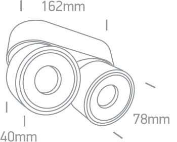 Wall & Ceiling Light White Circular Warm White LED built in 2x600lm 2x8W Aluminium One Light SKU:12208LA/W/W - Toplightco