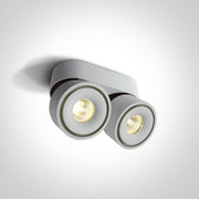 Wall & Ceiling Light White Circular Warm White LED built in 2x600lm 2x8W Aluminium One Light SKU:12208LA/W/W - Toplightco