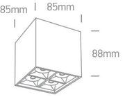 Wall & Ceiling Light White Rectangular Warm White LED built in 1200lm 15W Aluminium One Light SKU:12406B/W/W - Toplightco
