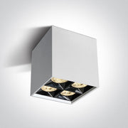 Wall & Ceiling Light White Rectangular Warm White LED built in 1200lm 15W Aluminium One Light SKU:12406B/W/W - Toplightco