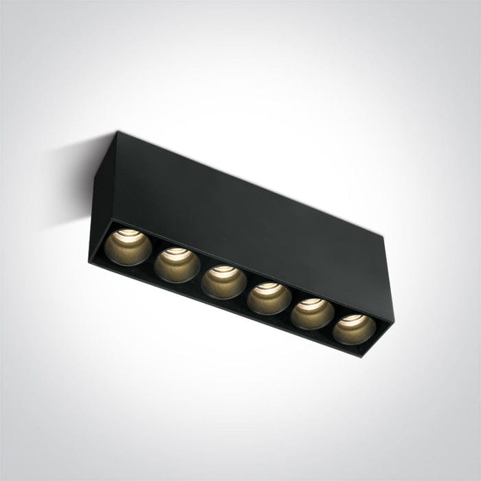 Wall & Ceiling Light Black Rectangular Warm White LED built in 1200lm 15W Aluminium One Light SKU:12606C/B/W - Toplightco