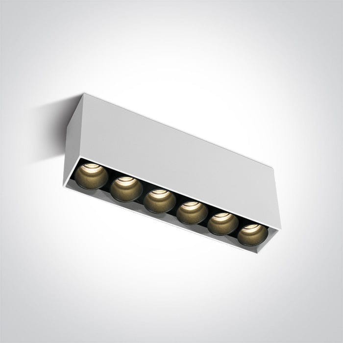 Wall & Ceiling Light White Rectangular Warm White LED built in 1200lm 15W Aluminium One Light SKU:12606C/W/W - Toplightco