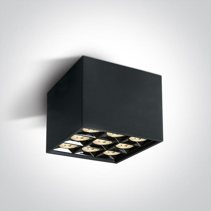 Wall & Ceiling Light Black Rectangular Warm White LED built in 2400lm 30W Aluminium One Light SKU:12906B/B/W - Toplightco
