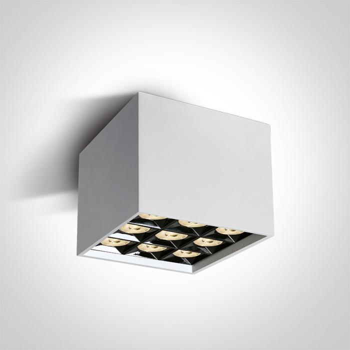 Wall & Ceiling Light White Rectangular Warm White LED built in 2400lm 30W Aluminium One Light SKU:12906B/W/W - Toplightco