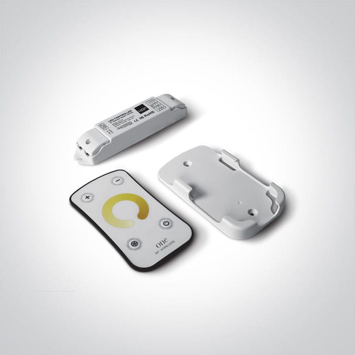 Remote controller for changing colour temperature from

daylight to warm white.

 Suitable for use with LED strips 7835/DEW.

50 meters range, includes dimmer control and programme

mode.

 

 One Light SKU:20032