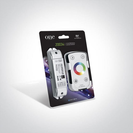 Remote controller for changing colours (RGB). Suitable for use

with RGB Led Strips. 50 Meters range.

Includes dimmer control and programme modes.

 

 One Light SKU:20034