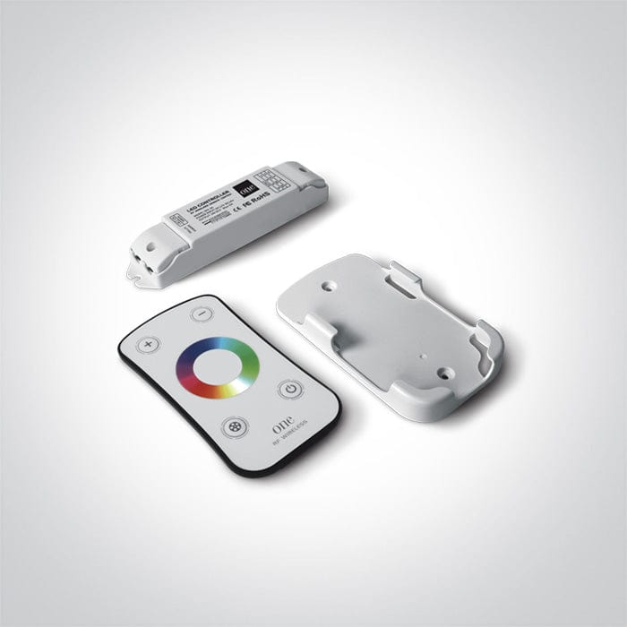 Remote controller for changing colours (RGB). Suitable for use

with RGB Led Strips. 50 Meters range.

Includes dimmer control and programme modes.

 

 One Light SKU:20034