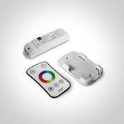 Remote controller for changing colours (RGB+W). Suitable for use

with RGB Led Strips. 50 Meters range.

Includes dimmer control and programme modes.

 

 One Light SKU:20036