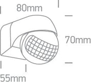 230V 400W (LED) 800W (Incandescent) Recessed Ceiling Infrared Motion Sensor.

Detection area, hold time and daylight sensor are adjustable

via dip switches

Complies with standard EN60669 

 One Light SKU:22006