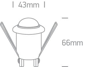 230V 200W (LED) 800W (Incandescent) Recessed Ceiling Infrared Motion Sensor.

Detection area, hold time and daylight sensor are adjustable

via dip switches

Complies with standard EN60669 

 One Light SKU:22008