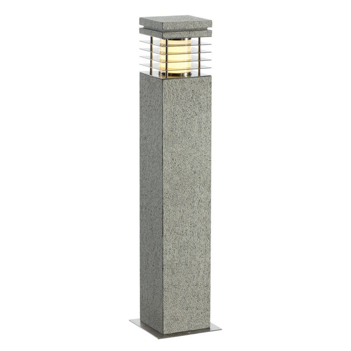 SLV 231411 ARROCK GRANITE 70 bollard light, granite, salt & pepper, E27, max. 15W, IP44 - Toplightco