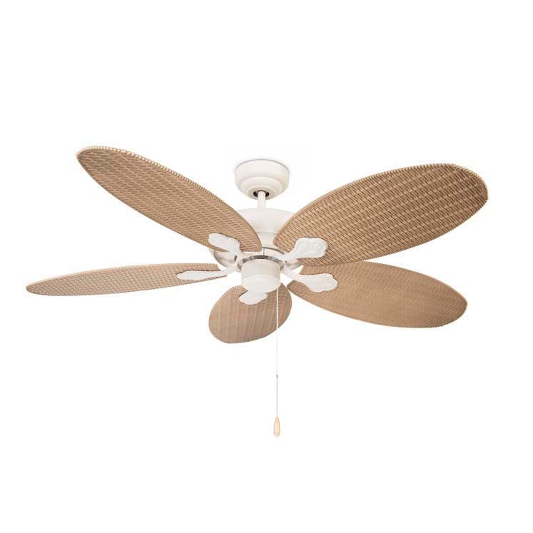 FAN IP20 PHUKET OFF WHITE BROWN SKU: 30-4398-16-16 - Toplightco