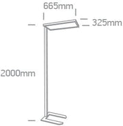 White 60w Floor Stand Ugr19 Dimmable 230v - Toplightco