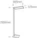 White 60w Floor Stand Ugr19 Dimmable 230v - Toplightco