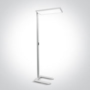White 60w Floor Stand Ugr19 Dimmable 230v - Toplightco